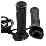 Kaedear(カエディア) グリップヒーター 標準ハンドル 汎用 22.2mm スイッチ 一体型 一体式 ホットグリップ バイク 防寒 【片手操作】 スイッチ内蔵 貫通式 20～40W 12V 電圧保護 電熱ハンドル オートバイ用 バイク用 発熱 ハンドル グリップ KDR-392A1 (130)