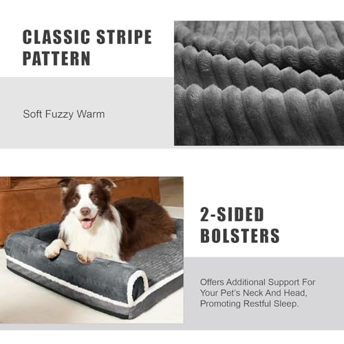 Matelas chien grand format avec base antidérapante imperméable