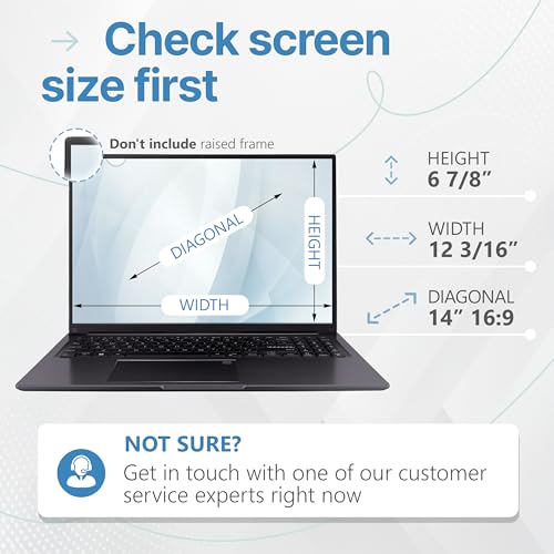 Image of 14.0 Inch (Diagonally Measured) - Privacy Screen Filter - Anti-Scratch, Anti-Glare Protector for Widescreen Laptops by VINTEZ