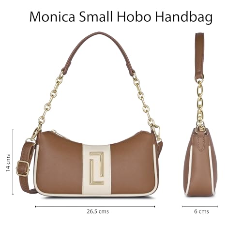 Image of Lavie Luxe Women's Monica Small Colourblock Hobo Handbag for Women | Hobo Handbag for Women For Work | Ladies purse | Stylish Shoulder Bag | Ladies Gift