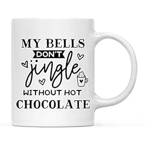 Kerst keramische koffie thee mok cadeau, mijn klokken niet jingle zonder warme chocolade, 1-pack, verjaardag witte…