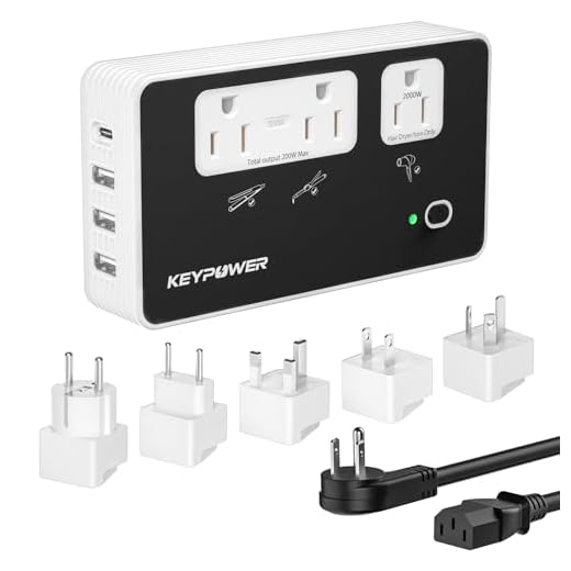 Key Power 2000W Travel Voltage Converter