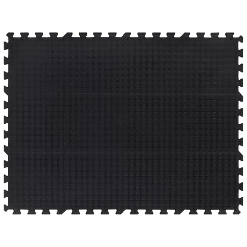 ShGaxin Baldosa de Suelo de Goma Negro 12 mm 90x120 cm, Baldosas De Moqueta, Moquetas para Suelos, Losetas De Moqueta, Alfombra Interior, Alfombras Comedor - 155672