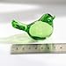 H&D HYALINE & DORA Set of 2 Handmade Glass Bird Figurine Blown Glass Birds Ornament Crystal Art Animals Decorative Collectible Figurines(Green)