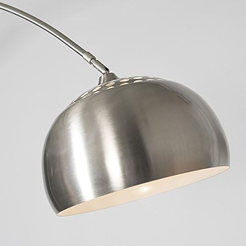 Qazqa QAZQA - Modern Booglamp Staal | Zilver metalen kap 33 cm verstelbaar - XXL - Staal Langwerpig - E27 Geschikt voor LED - Max. 1 x 60 Watt photo 3