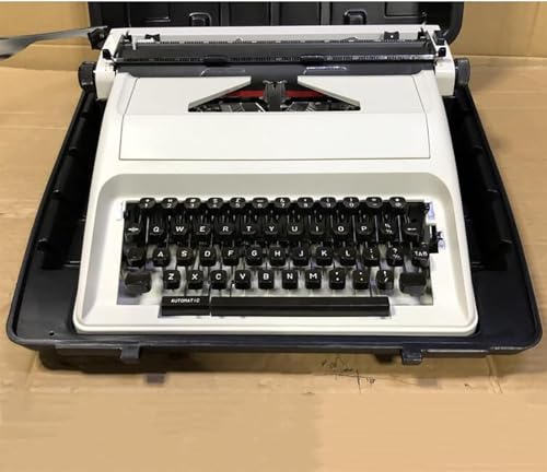 手動レトロタイプライター、ヴィンテージ機械式、90 タイピング機能は正常、ワイドフォーマットヘッド、黒の耐衝撃スーツケース付き