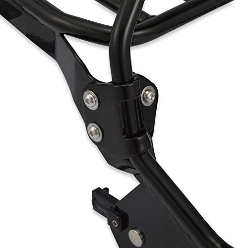 WeiSen Glossy Black Standard Height Passenger Backrest Pad Sissy Bar Quick-Release & Rear Sport Luggage Rack w/Docking Hardware For 2018-UP Harley Softail FLDE FLHC FLHCS FLSL FXBB