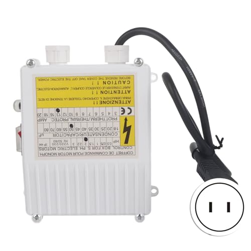 Image of Submersible and Deep Well Pump Controller Household Pump Control Box Built-in Thermal Circuit Breaker (1500W US Plug 110V)