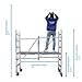 ASC Group A-Line Aluminum Scaffold Basic | Folding Tower with Hatch | 500 lbs Load Capacity | 3'2