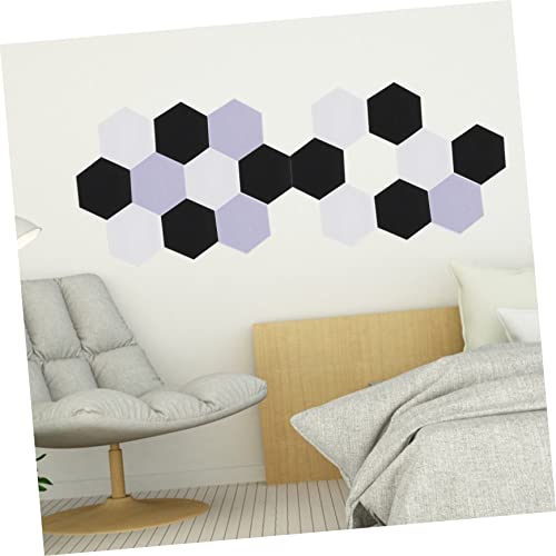 12 piezas paneles acústicos hexagonales para insonorización de paredes, material de fieltro sin olor, fácil instalación, reducción de ruido, color surtido miniatura 7