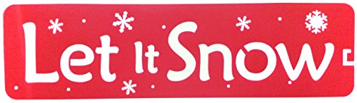 Burgundy Christmas Let it Snow Stencil - 22