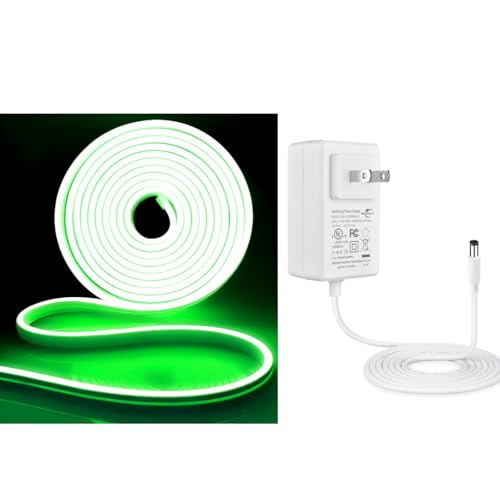 Cinta de luces LED verde neón iNextStation con adaptador 12V 3A miniatura 1