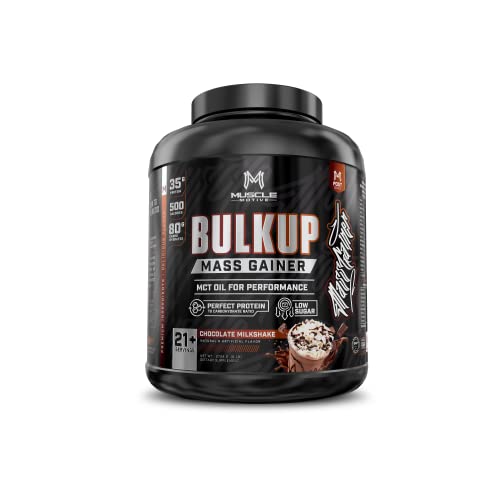 Mass Gainer Protein Powder, Ultimate Weight Gainer for Advanced Muscle & Strength Builder with 500 Calories & 35g Whey Protein, Rich in EAAs & BCAAs, Delicious Chocolate Milkshake Flavor, 6 Pound