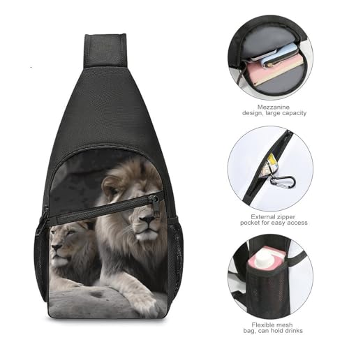 Mochila tipo sling unisex ligera para hiking y viajes miniatura 5
