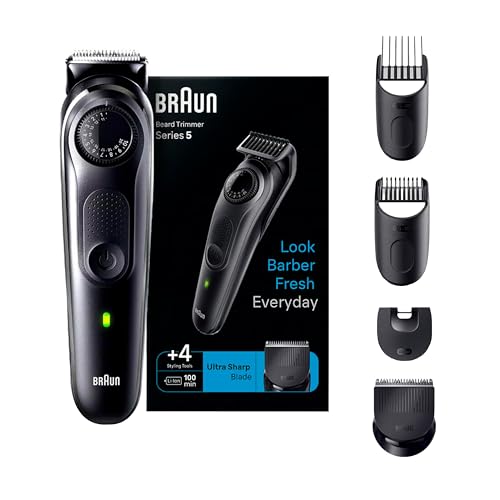 Braun BT5410 Beard Trimmer for Men, Lifetime Sharp Blades, 39 Length Settings, 100-Min Runtime, Waterproof, 5 Min Quick Charge, Precision Trimming Comb, German Engineering preview 1