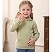 YOUNGER STAR Toddler Baby Girl Boy Knit Sweater Hooded Long Sleeve Sweatshirt Tops Fall Winter Clothes with Pocket(4-5T,Pea Green)