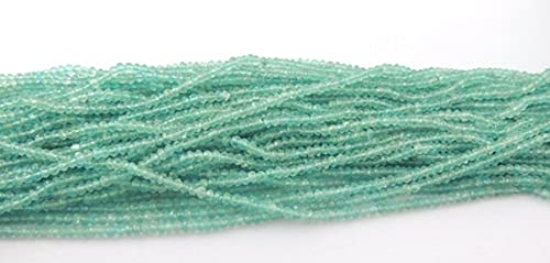 Perles apatite naturelle rondelles facettées 3mm 3.5mm pour création bijoux DIY