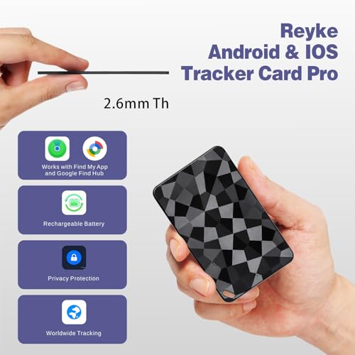 Image of 2026 New Wallet Tracker for Both iOS & Android Phones, Dual System Rechargeable Tracking Card Compatible with Apple Find My & Google Find Hub Device for Luggage, Passport, Purse Gift