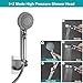 GwernKB RV Shower Head with Hose,5-mode High Pressure Shower Head with On Off Switch Water Saving for Camper, No Drilling Wall Mount Handheld Shower Holder and Adhesive Hose Guide Ring (Silver)