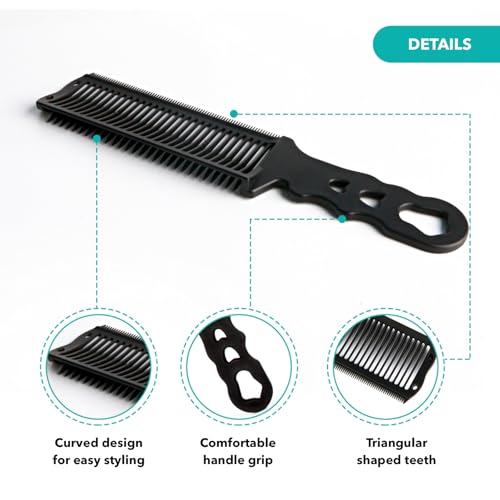 Peine barber fade para corte de hombre, antiestático y resistente al calor miniatura 3