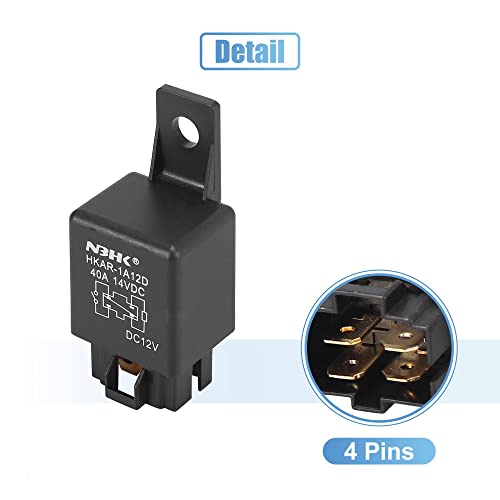 Uxcell 2 Pcs Z1507091/4 4 Pin Dc 12V 40A Universal Car Vehicle Motor Fuse Relay Switch Power #TOP3