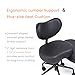 Pipersong Meditation Cross Legged Chair PRO, ADHD Chair with Height Adjustable Backrest, Criss Cross Desk Use with Footrest and Wheels for Home Office, Flexible Design for Fidgety Sitters, Black