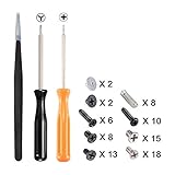ACTMODZ Professional Assemble Disassemble Tools Set Triwing Philips Cross Opening Screwdrivers Kit with Anti-Static Tweezers Screws and Springs for Nintendo Switch Console & Joy Con