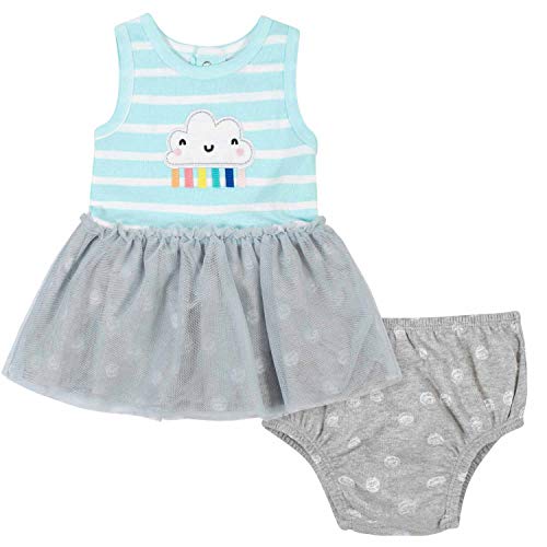 Gerber Baby 2-Piece Baby Girls Clouds Tulle Dress and Diaper Cover