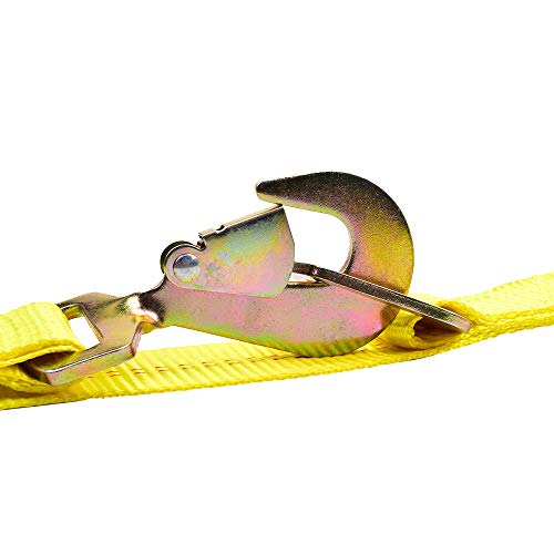 Ratchet Tie Down Straps By Stay There - 2 Inch X 114 Inch, 4 Pack With Snap Hooks- Classic Yellow- 10000Lb Guaranteed Break Strength #TOP3