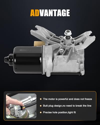 Image of ROADFAR Front Windshield Wiper Motor - 12V, 5 Pins, 1991-1999 for Chevrolet for C1500,1992-1999 for Chevrolet for C2500 Suburban,1991-2000 for Chevrolet for C3500-Replaces 15036007,601-101