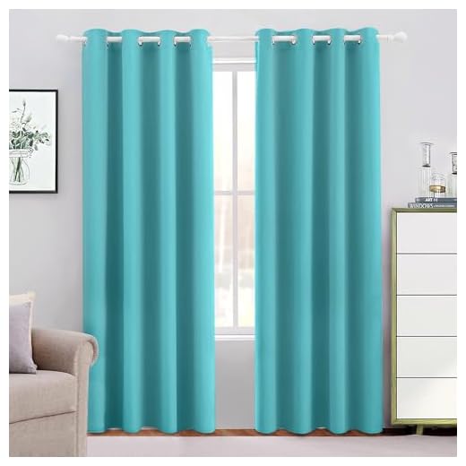 NANWEI Cortinas Blackout con Aislamiento Térmico para Estar/Recámara Ventana, con Ojales en la Parte Superior, Suave 100% Poliéster Tela Impermeable, Reducción Ruido, 2 Paneles, 132 x 213.3 cm, Verde