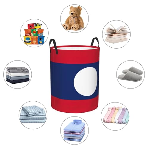 Panier à linge en tissu imprimé Laos grand modèle déco de chambre unique - 7