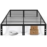 Full Size Bed Frame, 14 Inch Metal Platform Bed Frames with Heavy Duty Steel Slat Support, No Box Spring Needed, Easy Assembly, Under Bed Storage