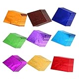 900pcs Aluminium Foil Chocolate Wrappers Foil Wrapping Paper for Packaging Chocolate Candy Bath (100pcs A Pack, Glossy Surface Mixed Color)