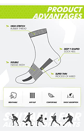 Anti-slip Sport Socks Athletic Socks Non-slip Rubber Grip for Football, Rugby, Basketball, Running, Hiking, YogaPilates (Blue Socks) One Size3