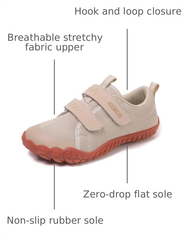 Image of KUBUA Barefoot Shoes for Kids Boys Girls Wide Toe Box Zero Drop Sneakers | Minimalist, Lightweight Comfortable Fit, Breathable, Walking, Hiking, Tennis, Play, Daily Wear, Toddler, Little Kid, Big Kid