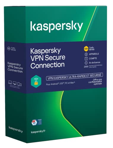 Kaspersky VPN Secure connection 5 Postes/1 An