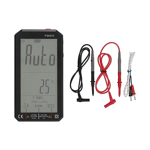 Uadme Multímetro Digital Profesional, FS8233 Probador de Multímetro, Dispositivos de Medición Multímetro, Multímetro de Mano, Medición de Capacidad, Resistencia, Corriente, para Electricista