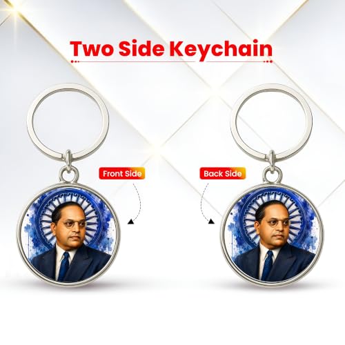 Image of MG | Protective Evil Eye /Spiritual Symbols /Om /Motivational Keychains | Double-Sided Metal Key Ring | Good Luck and devine Charm for Car, Bike, Home & Office