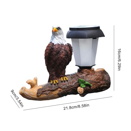 Statue d'aigle extérieur solaire lampe LED oiseau décorative - 2