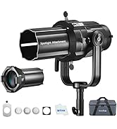Godox VSA-19K Spotlight Attachment 19° Projection Lens, for VL150 VL300 SL150WII UL150 Bowen Moun...