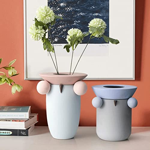 Vase en céramique moderne S blanc pour composition florale de salon - 5