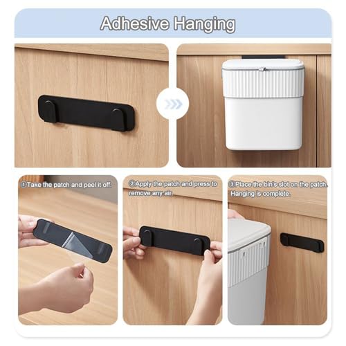 Mini cubo de basura para cocina y escritorio con sistema de tapa hermética 6