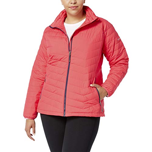 Columbia Womens Plus Oyanta Trail Quilted Insulative Puffer Jacket Pink 1X