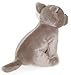 tachi Sitzender Plüschtier Hund, Kuscheltier Staffordshire Bull Terrier, grau beige Stofftier 30 cm