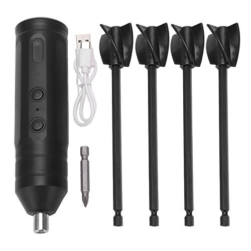 Resin Mixer Powerful Rechargeable Handheld Electric Stirrer Clear Consistency for DIY Crafts (Black)