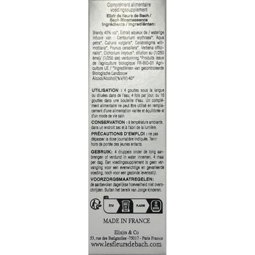 Elixir Adelgazar orgánico listo para usar con flores de Bach de 20 ml 4