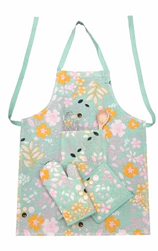 PIXEL HOME © Printed Apron with centre Pocket 100% cotton - Designer Product Apron with Ties at Both End - Unisex Apron (Flower Print) (B0CM64ZXB7) Amazon Price History, Amazon Price Tracker
