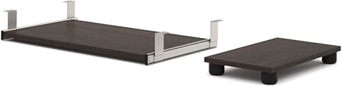 Bestar Embassy - Bandeja para teclado y soporte para CPU, 27 W, color chocolate oscuro