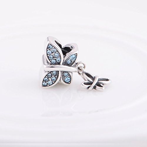 DIAN Jewellery Butterfly Mother & Baby 925 Sterling Silver Charm Bead - Bracelet Charm Fits European Charm Bracelets, Gift for Anniversary, Birthday,Christening - Charms for Bracelet